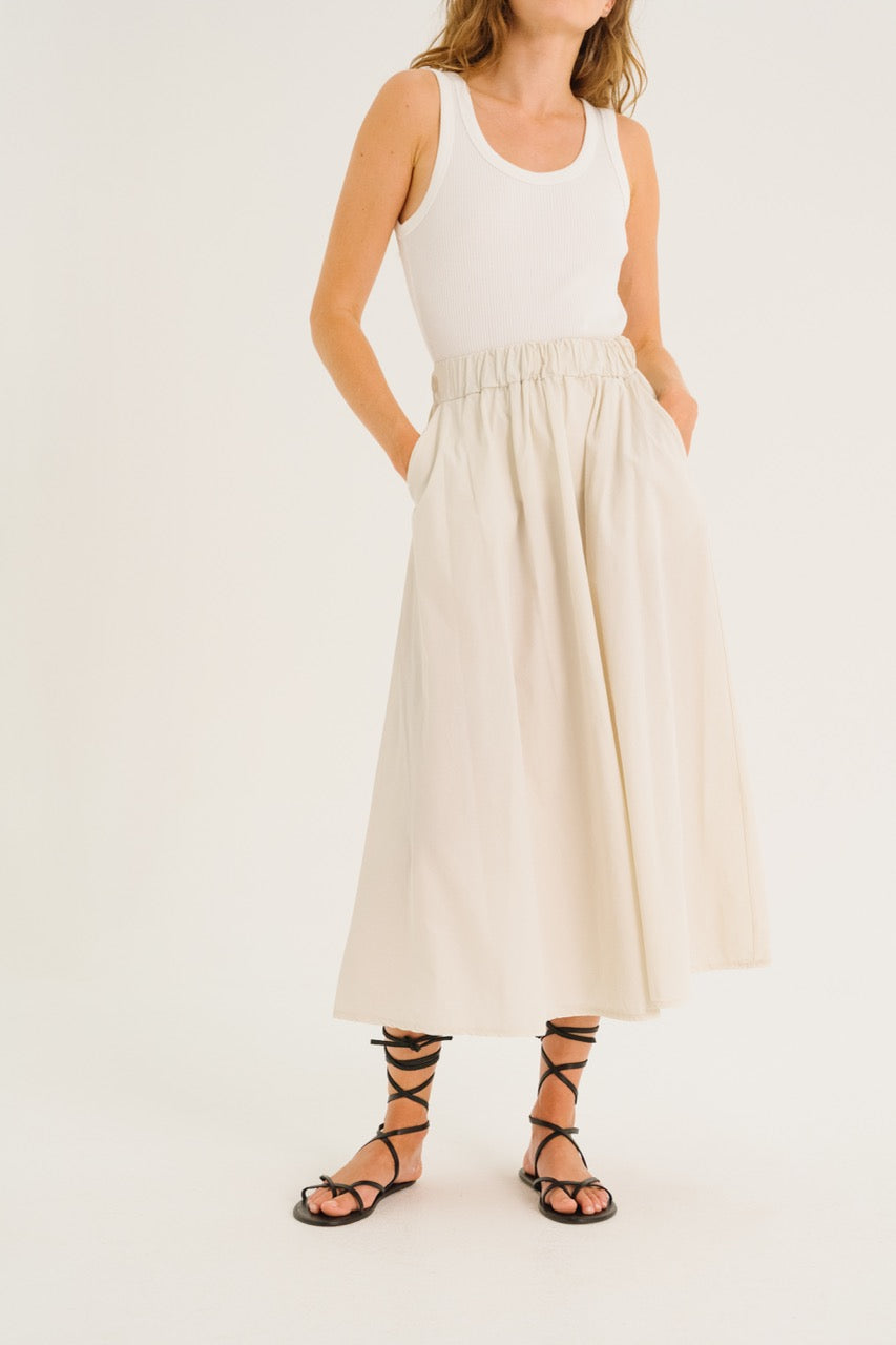 Alex Paper Skirt - Craie