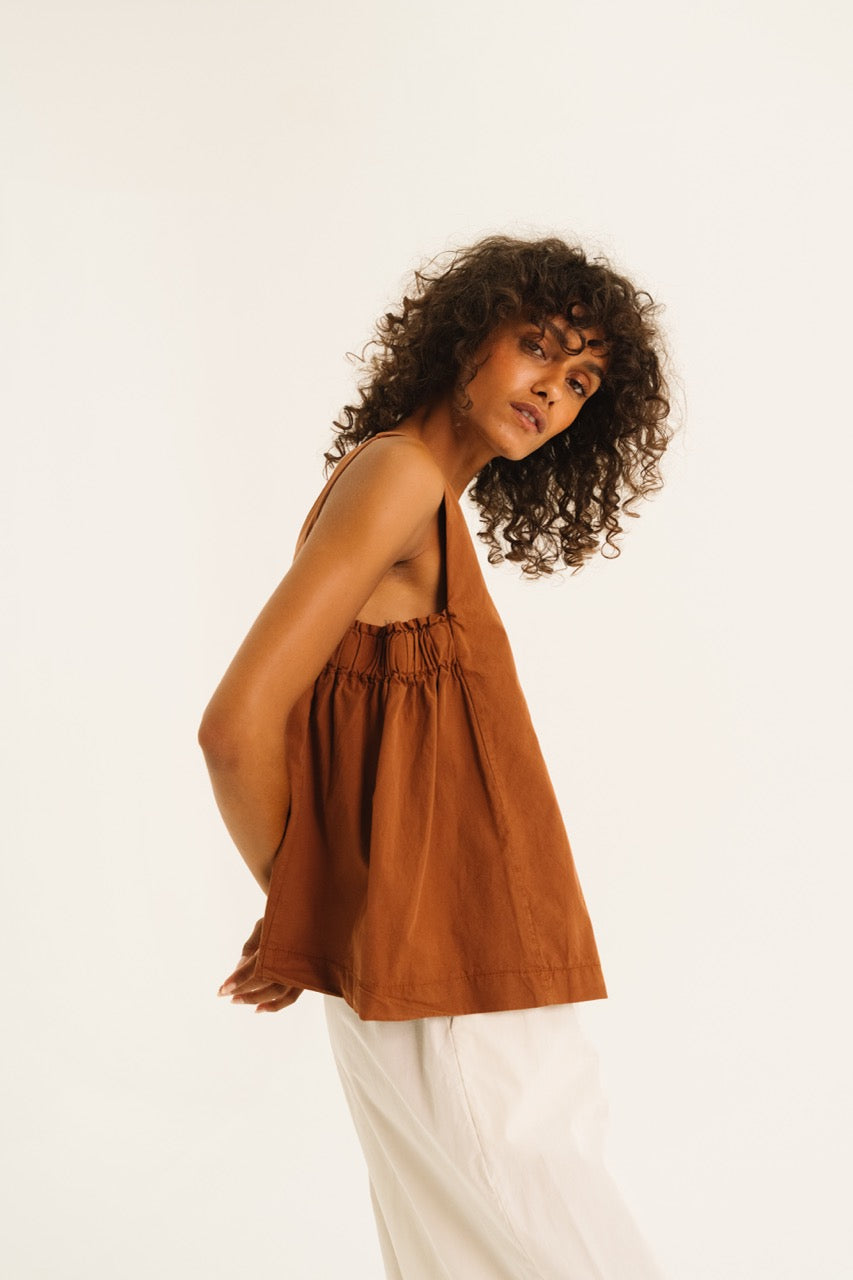 Eda Paper Top - Pecan