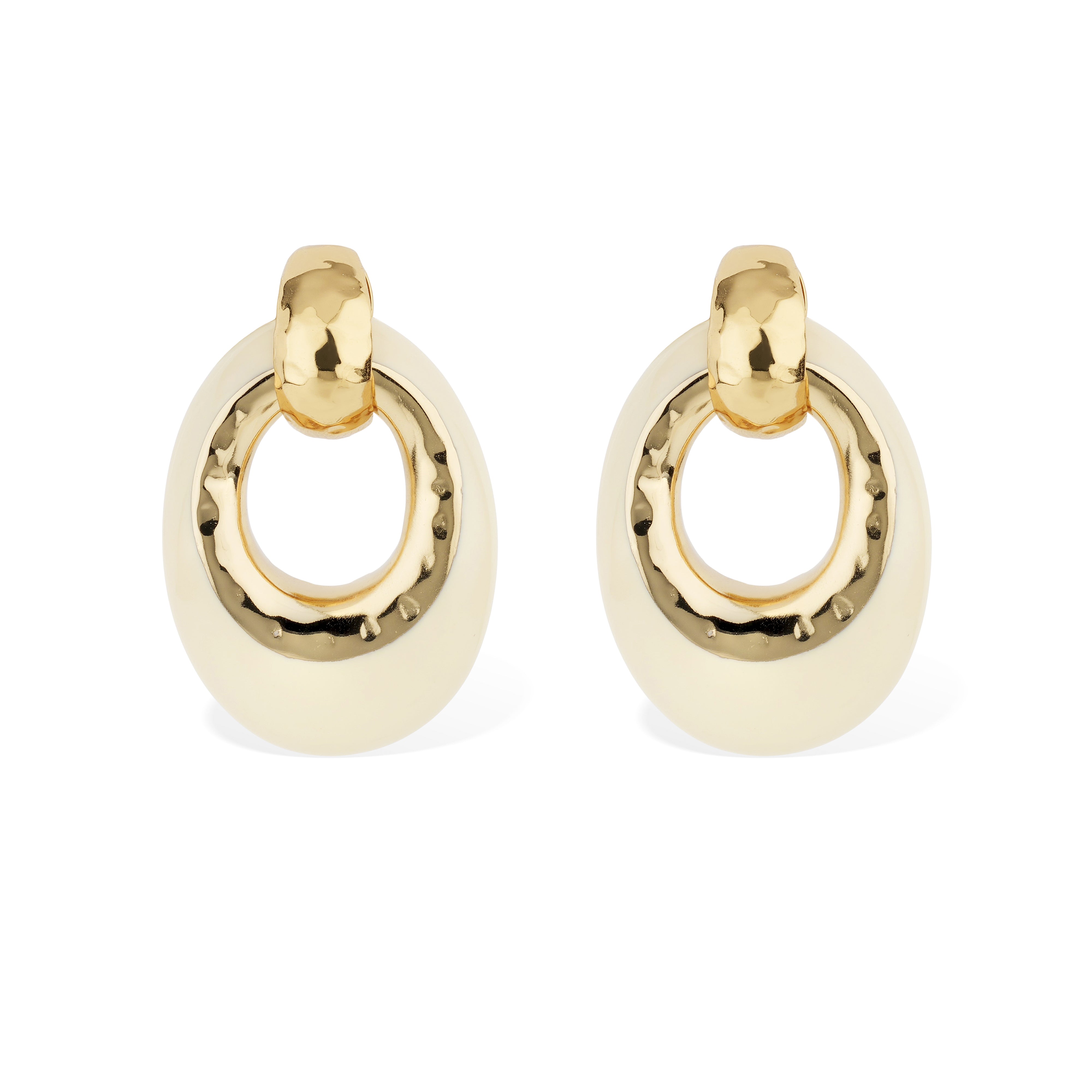 Selva Earrings PM – White