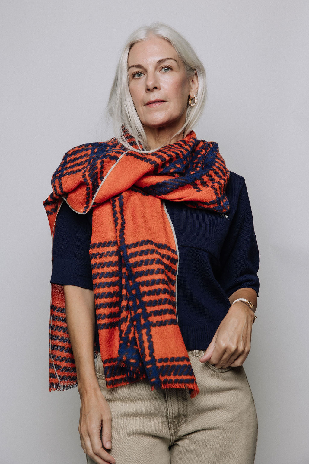 Tweedcheck Shawl 90x200cm