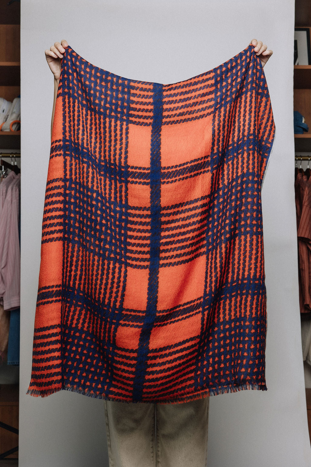 Tweedcheck Shawl 90x200cm