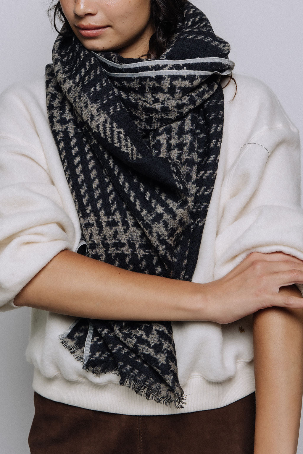 Tweedcheck Shawl 90x200cm