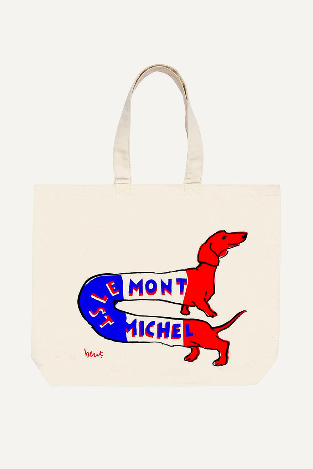 Dog Tote Bag - Blue White Red